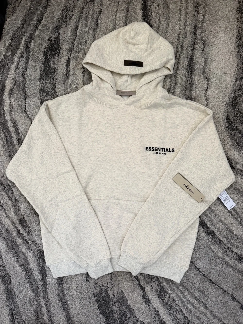 Fear of God Essentials Hooded Pullover in Heather Gray
